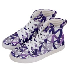 3d Lovely Geo Lines X Women s Hi-top Skate Sneakers by Uniqued