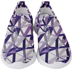 3d Lovely Geo Lines X Kids  Slip On Sneakers by Uniqued