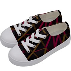 3d Lovely Geo Lines Xi Kids  Low Top Canvas Sneakers by Uniqued