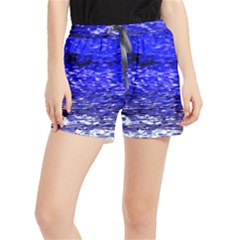 Blue Waves Flow Series 1 Women s Runner Shorts by DimitriosArt