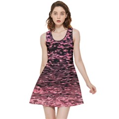 Pink  Waves Flow Series 11 Inside Out Reversible Sleeveless Dress by DimitriosArt