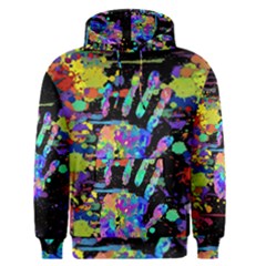 Crazy Multicolored Each Other Running Splashes Hand 1 Men s Core Hoodie by EDDArt