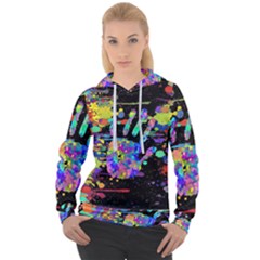 Crazy Multicolored Each Other Running Splashes Hand 1 Women s Overhead Hoodie by EDDArt