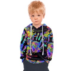 Crazy Multicolored Each Other Running Splashes Hand 1 Kids  Overhead Hoodie by EDDArt