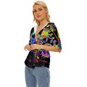 Crazy Multicolored Each Other Running Splashes Hand 1 Lightweight Drawstring Hooded Top View2