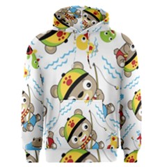 Vector-seamless-pattern-cute-fishing-animals-cartoon Men s Core Hoodie by Jancukart