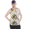 Vector-seamless-pattern-cute-fishing-animals-cartoon Men s Sleeveless Hoodie View1