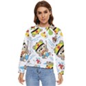 Vector-seamless-pattern-cute-fishing-animals-cartoon Women s Long Sleeve Raglan Tee View1
