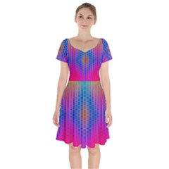 Intoxicating Rainbows Short Sleeve Bardot Dress by Thespacecampers