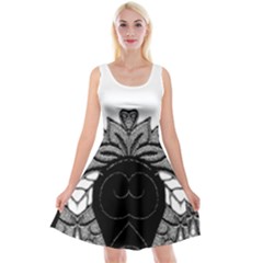 Im Fourth Dimension Black White 11 Reversible Velvet Sleeveless Dress by imanmulyana
