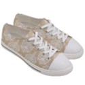 Clean Brown And White Ornament Damask Vintage Men s Low Top Canvas Sneakers View3