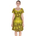 Hieroglyphic Egypt Egyptian Short Sleeve Bardot Dress View1