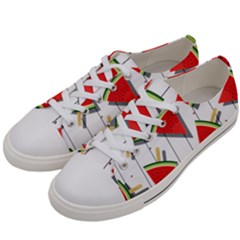 Watermelon Popsicle   Men s Low Top Canvas Sneakers by ConteMonfrey