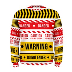 Yellow Black Warning Line Men s Sweatshirt