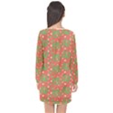 Christmas textur Long Sleeve Chiffon Shift Dress  View2