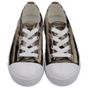 Sea Ocean Waves Sunset Sunrise Rough Seas Nature Black White Kids  Low Top Canvas Sneakers View1