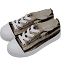 Sea Ocean Waves Sunset Sunrise Rough Seas Nature Black White Kids  Low Top Canvas Sneakers View2