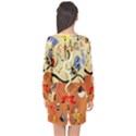 Carnival Of The Harlequin Art Long Sleeve Chiffon Shift Dress  View2