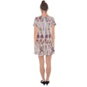 Vintage Floral Pattern Drop Hem Mini Chiffon Dress View2