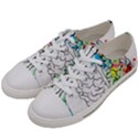 Brain-mind-psychology-idea-drawing Men s Low Top Canvas Sneakers View2