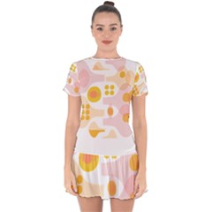 Abstract T- Shirt Science Lab T- Shirt Drop Hem Mini Chiffon Dress by maxcute