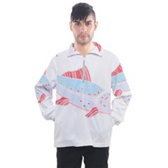 Fishing Lover T- Shirtfish T- Shirt (2) Men s Half Zip Pullover by maxcute