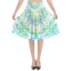 Mandala T- Shirt Mandala T- Shirt Flared Midi Skirt by maxcute