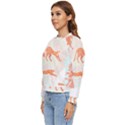 Pattern T- Shirt Hand Drawn Exotic Big Cat Cheetahs, Stretching, Running, Sitting And Walking On Abs Women s Long Sleeve Raglan Tee View2