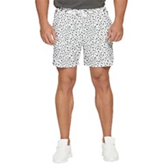 Winking Emoticon Sketchy Drawing Motif Random Pattern Men s Runner Shorts by dflcprintsclothing