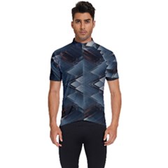 Background Pattern Geometric Glass Mirrors Men s Short Sleeve Cycling Jersey by Ravend