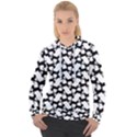 Playful Pups Black and White Pattern Women s Overhead Hoodie View1