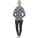 Playful Pups Black and White Pattern Women s Overhead Hoodie View2