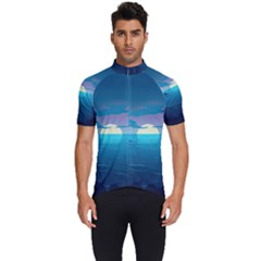 Ai Generated Ocean Sea Water Anime Nautical 2 Men s Short Sleeve Cycling Jersey by Pakemis