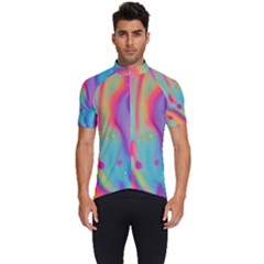 Liquid Art Pattern - Marble Art Men s Short Sleeve Cycling Jersey by GardenOfOphir
