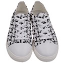 Chooper Motorcycle Drawing Motif Pattern Women s Low Top Canvas Sneakers View1