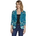 Kaleidoscope Mandala Ornament Women s One-Button 3/4 Sleeve Short Jacket View1