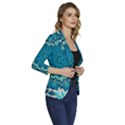 Kaleidoscope Mandala Ornament Women s One-Button 3/4 Sleeve Short Jacket View3