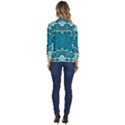 Kaleidoscope Mandala Ornament Women s One-Button 3/4 Sleeve Short Jacket View4