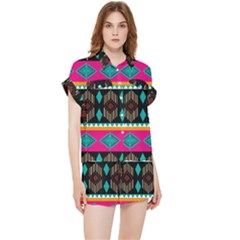 Abstract Art Pattern Design Vintage Chiffon Lounge Set by Ravend