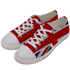 Union Jack Flag Uk Patriotic Men s Low Top Canvas Sneakers by Celenk