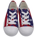 Yang Yin America Flag Abstract Art Asian Balance Kids  Low Top Canvas Sneakers View1