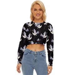 Crane Pattern Lightweight Long Sleeve Sweatshirt by Salman4z