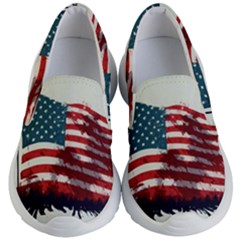 Patriotic Usa United States Flag Old Glory Kids Lightweight Slip Ons by Ravend