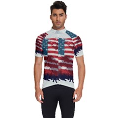 Patriotic Usa United States Flag Old Glory Men s Short Sleeve Cycling Jersey by Ravend