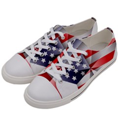 United States Of America Flag Of The United States Independence Day Men s Low Top Canvas Sneakers by danenraven