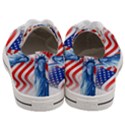 Statue Of Liberty And Usa Flag Art Women s Low Top Canvas Sneakers View4