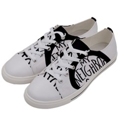 My Neighbor Totoro Black And White Men s Low Top Canvas Sneakers by Mog4mog4