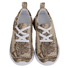Antique Map Railway Lines Railway Train Char Running Shoes by Mog4mog4