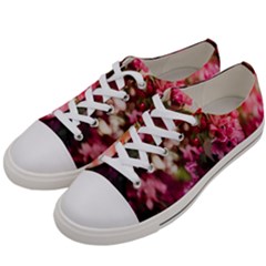 Pink Flower Men s Low Top Canvas Sneakers by artworkshop