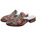 Multicolored Flower Decor Flowers Patterns Leaves Colorful Women s Classic Backless Heels View2
